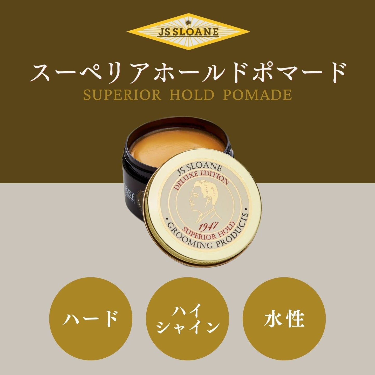 JS Sloane Superior Hold Hair Pomade, 4 oz. Beauty & Personal Care JS Sloane