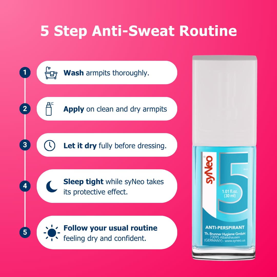 syNeo 5 Antiperspirant Pump Spray - Strong Formula, No Scent, Long-Lasting, Heavy Sweat & Odor Protection, 1 pack 1.01 fl. oz. Beauty and Personal Care syNeo