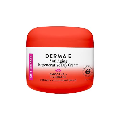 Derma E Anti-Aging Regenerative Day Cream - Astaxanthin Moisturizer for Face - Lightweight Firming Anti-Wrinkle Cream with Lavender, Jojoba Oil Beauty & Personal Care Derma E