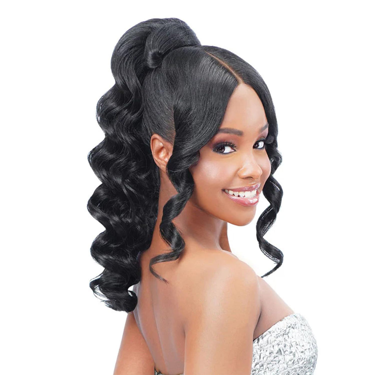 Zury Royal Drawstring Ponytail Split Bang Lace Part Miss Bang Sofia (Dark Brown 2)