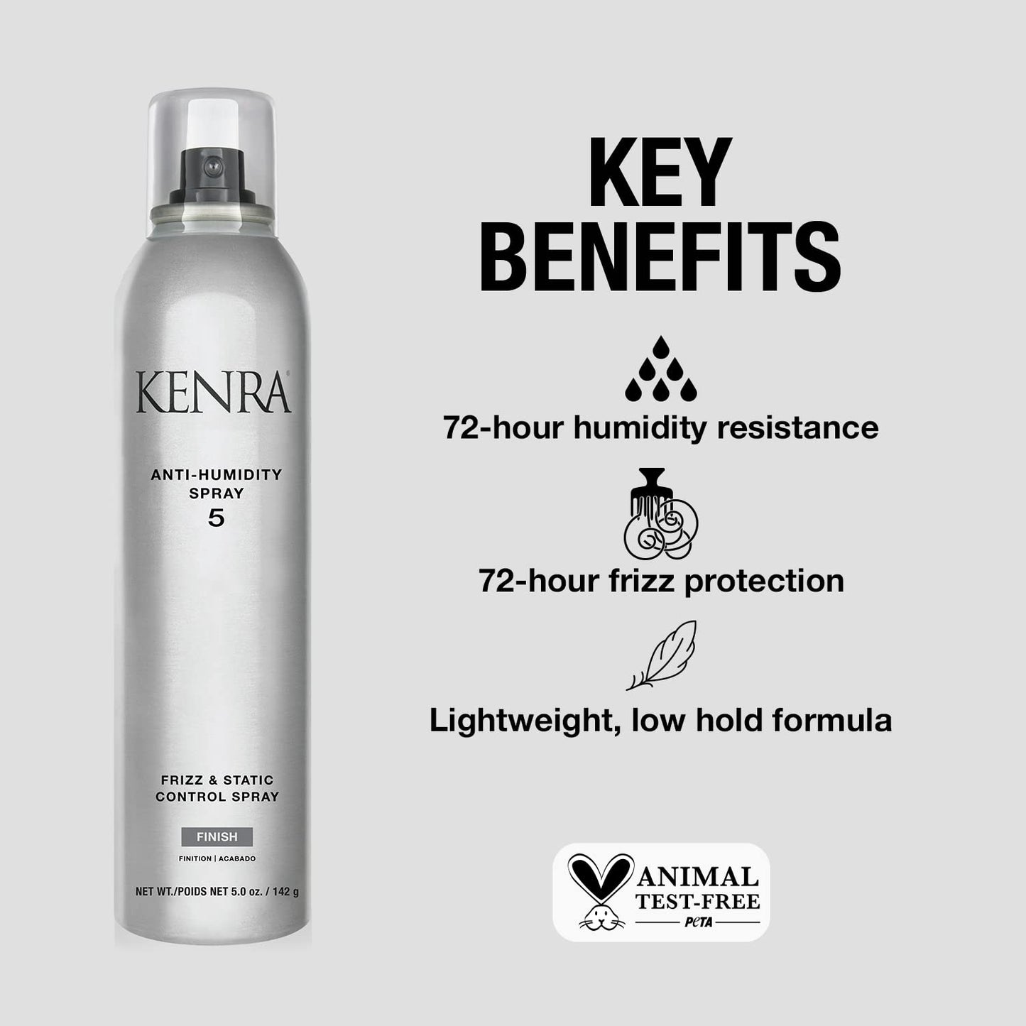 Kenra Professional Anti-Humidity Spray 5 Bundle | Frizz & Static Control Spray | 72-Hour Humidity Resistance & Protection | Lightweight, Low Hold Beauty and Personal Care Kenra