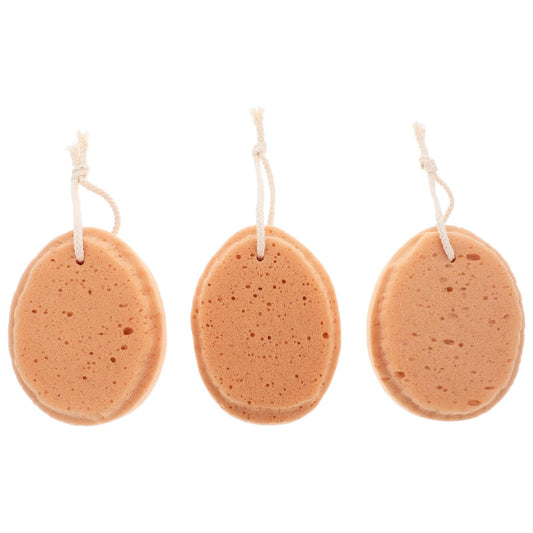 SAFIGLE 3pcs Honeycomb Bath Sponges and Adults Soft Sponge Bath Body Scrubber Set and Adult Bathing Light Brown Beauty and Personal Care SAFIGLE