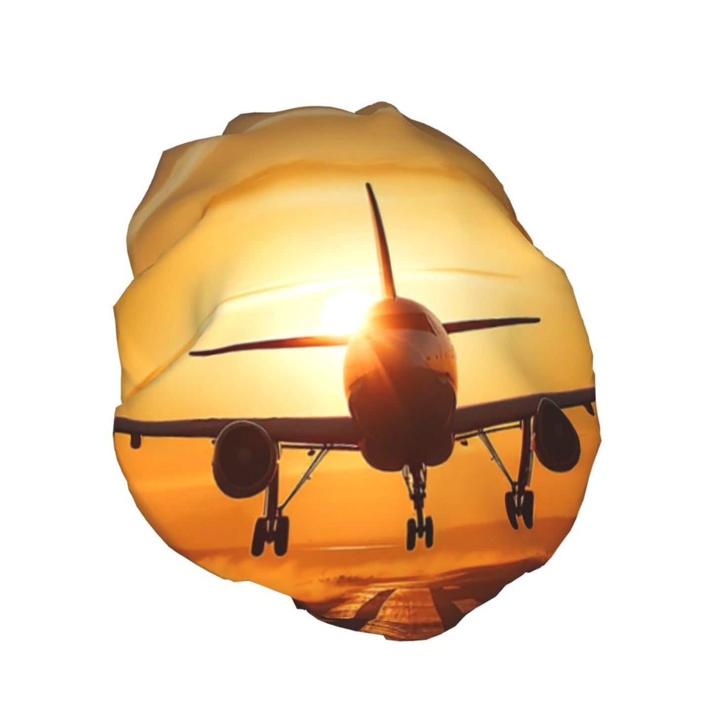 Aircraft Plane At Sunset Shower Cap For Women Reusable Double Layers Bathing Bath Cap Hair Caps Waterproof Elastic Band Ladies Spa Salon Shower Hat Beauty and Personal Care GDSHJKLW