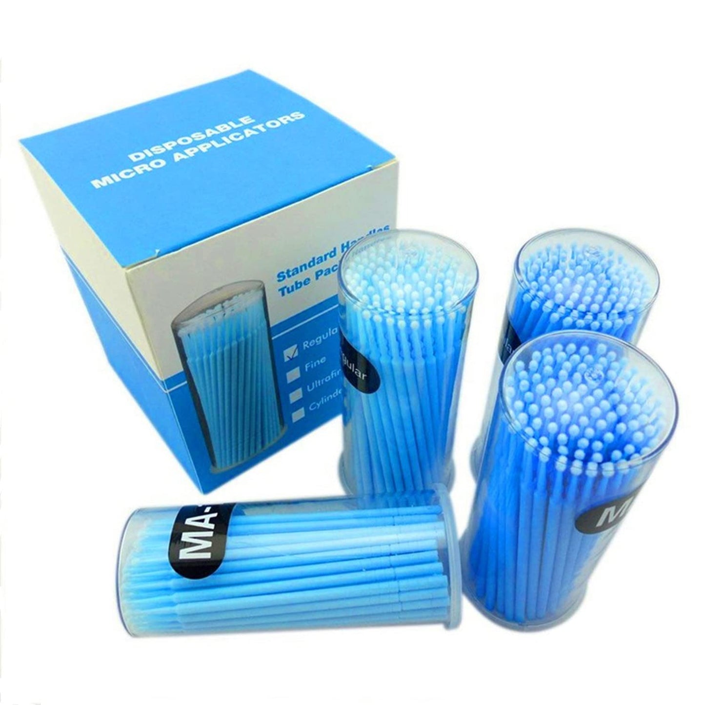 Yimart 400pcs Blue Regular Size 3mm Reusable Mascara Applicator Individual Eyelash Extension Microbrushes Makeup Tools Beauty & Personal Care Yimart