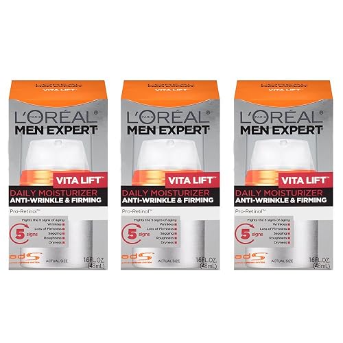 L'Oreal Paris Skin Care Men Expert Vita Lift Anti-Wrinkle and Firming Daily Moisture, 3 Count Beauty & Personal Care L'Oreal Paris