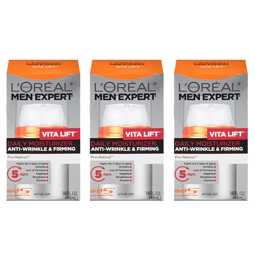 L'Oreal Paris Skin Care Men Expert Vita Lift Anti-Wrinkle and Firming Daily Moisture, 3 Count Beauty & Personal Care L'Oreal Paris