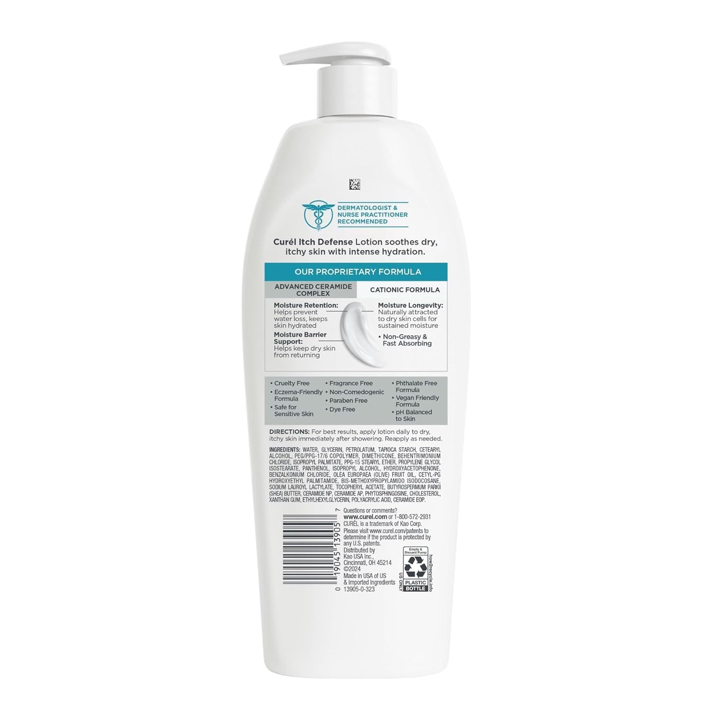 Curel Itch Defense Lotion 13 Ounce Pump (384ml) (3 Pack) Beauty & Personal Care Curel