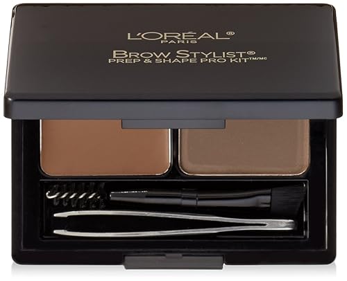 L'Oréal Paris Brow Stylist Prep and Shape Pro Brow Kit, Medium To Dark, 0.12 oz. Beauty & Personal Care L'Oreal Paris