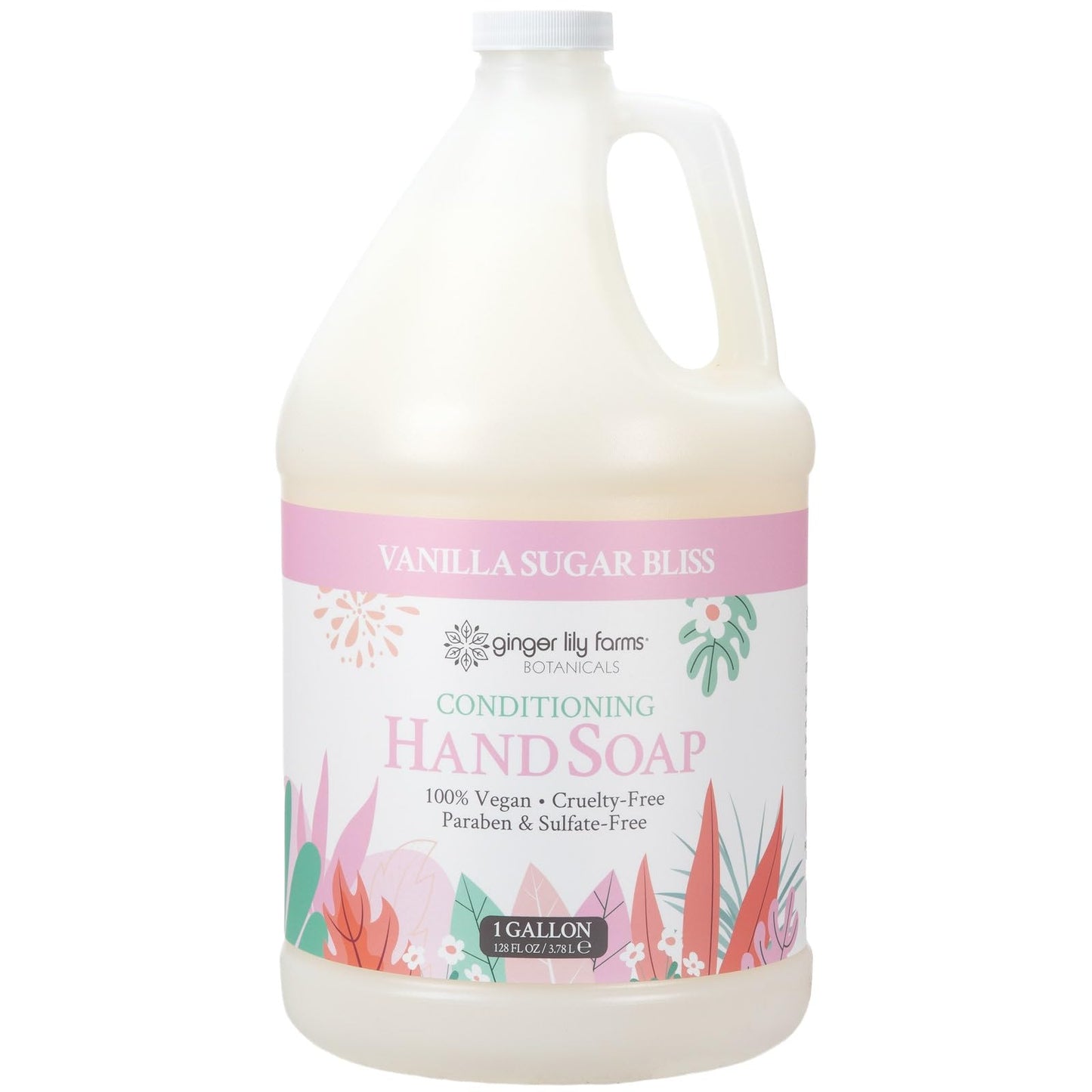 Ginger Lily Farms Botanicals Conditioning Liquid Hand Soap Refill, 100% Vegan & Cruelty-Free, Vanilla Sugar Bliss Scent, 1 Gallon (128 fl oz) Beauty & Personal Care Ginger Lily Farms