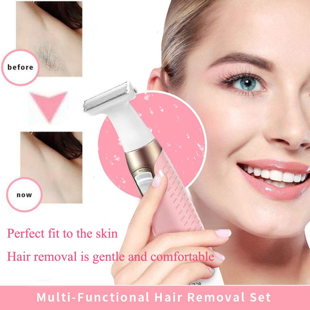 Electric Shaver Trimmer for Women Full Body,Painless Lady Wet & Dry Electric Bikini Line Trimmer Body Hair Remover for Leg Underarm Eyebrow Public,USB Beauty & Personal Care Suparleny