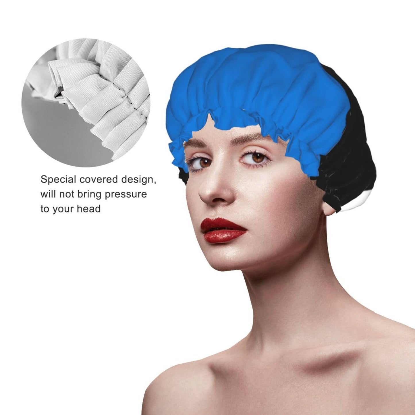 Estonia Flag Prints Shower Cap Double Layer Lined Waterproof Bathing Shower Hat Beauty and Personal Care Hayyett