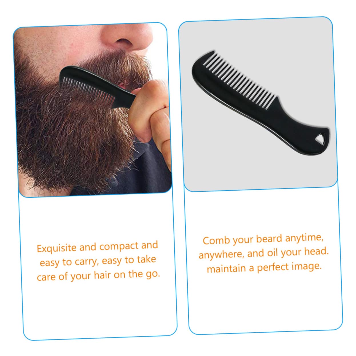 MERRYHAPY Pocket Sized Beard Comb for Men 5 Pieces Mini Mustache Styling Brush Compact Hair Grooming Tool for Travel and Daily Beard Care Beauty and Personal Care MERRYHAPY