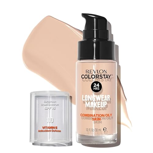 Revlon Colorstay Liquid Foundation Makeup with Pump 110 Ivory Combination/Oily Skin ,1 Fl Oz Beauty & Personal Care REVLON