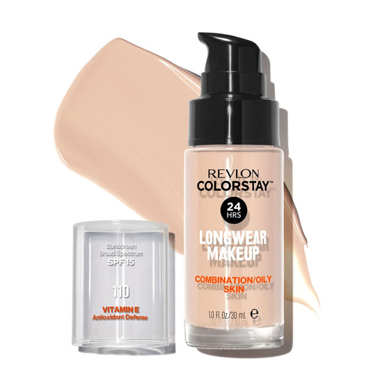 Revlon Colorstay Liquid Foundation Makeup with Pump 110 Ivory Combination/Oily Skin ,1 Fl Oz Beauty & Personal Care REVLON