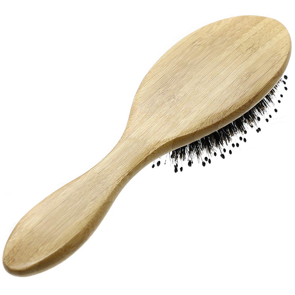 WeTest Upgraded Natural Boar Bristle Hair Brush - Wooden Bamboo Hair Brush for Thick Hair & Anti Static Detangling Reducing Hair Breakage(2 Pack) Beauty & Personal Care WeTest