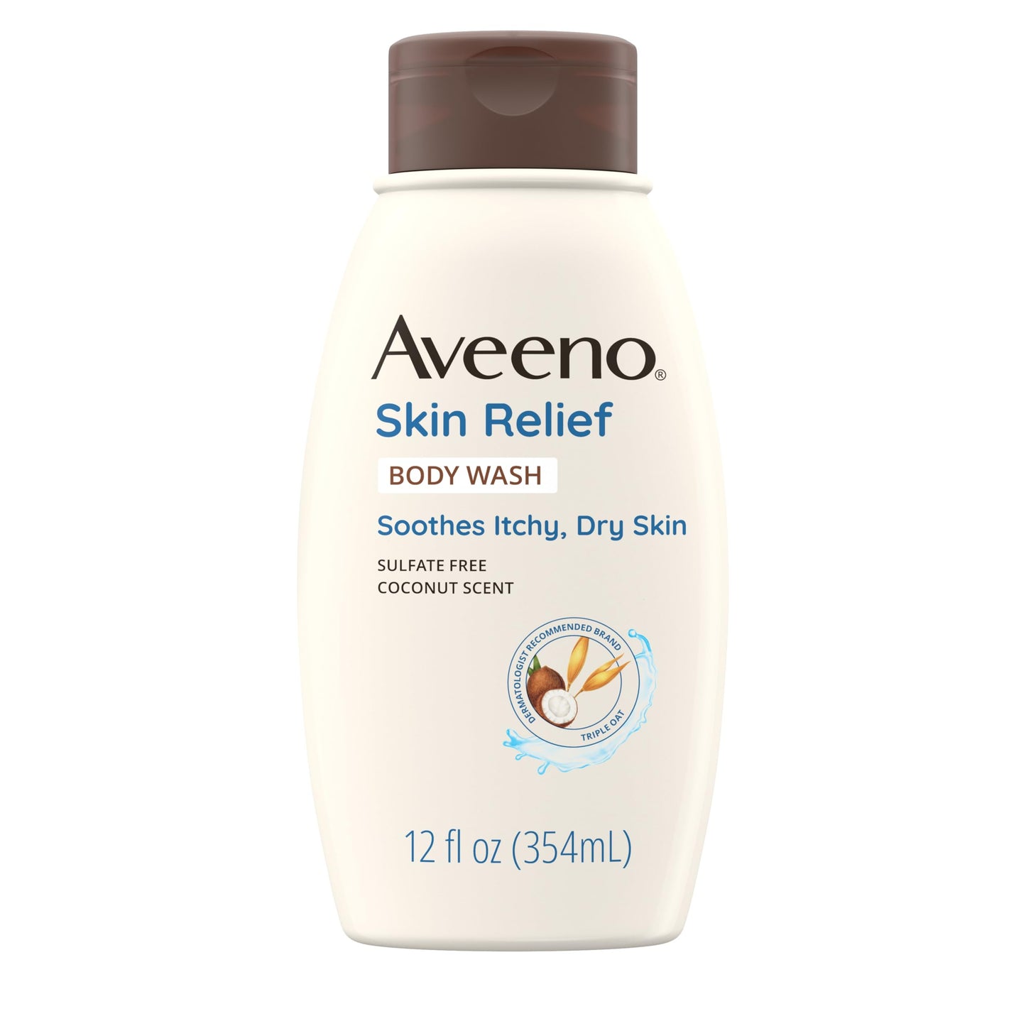 Aveeno Skin Relief Body Wash with Coconut Scent & Soothing Oat, Gentle Soap-Free Body Cleanser for Itchy, Dry & Sensitive Skin, Dye-Free Beauty & Personal Care Aveeno