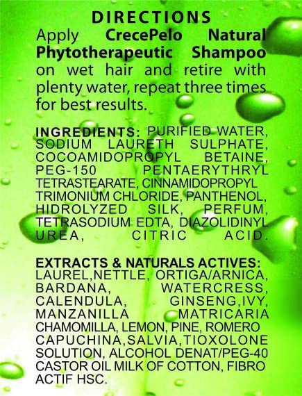 Crece Pelo Natural Hair Growth Duo - Phytotherapeutic Shampoo & Rinse Combo Set - Boosts Growth, Strength & Shine - Plant-Based Formula Beauty & Personal Care BOÉ COSMETICS