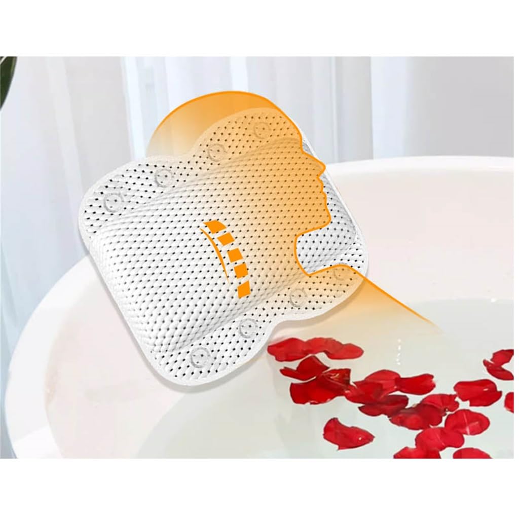 HIONJIN PVC Foam Bathtub Pillow Bathroom Pillow with Suction Cups Bath Non-Slip Waterproof Sponge Pillow Beauty and Personal Care HIONJIN