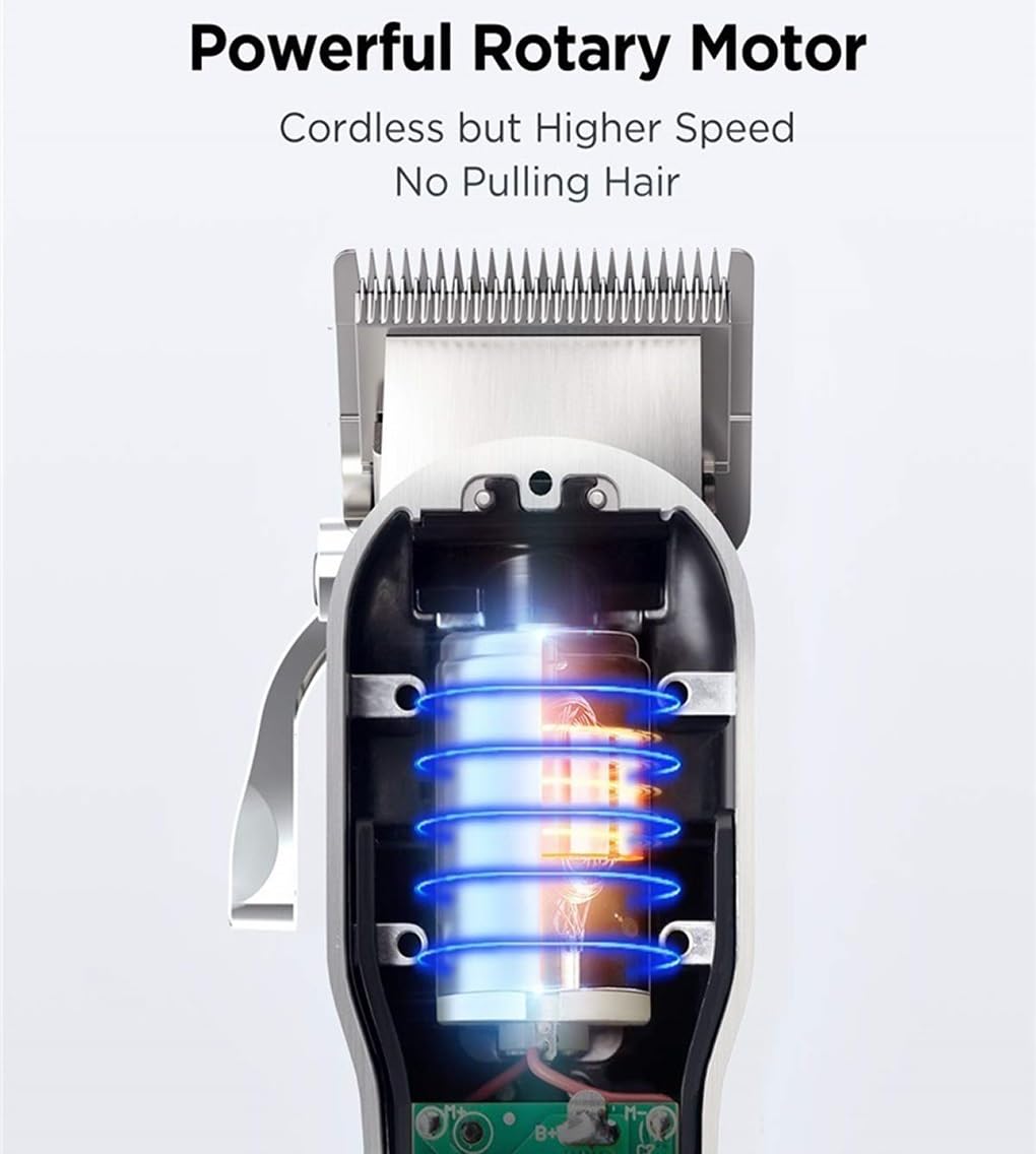 QDKVTNDJZ Hair Clippers for Men, 2 PCS for Professional Cutting Kit Beard Trimmer Barbers Cordless Close T-Blade Beauty and Personal Care QDKVTNDJZ