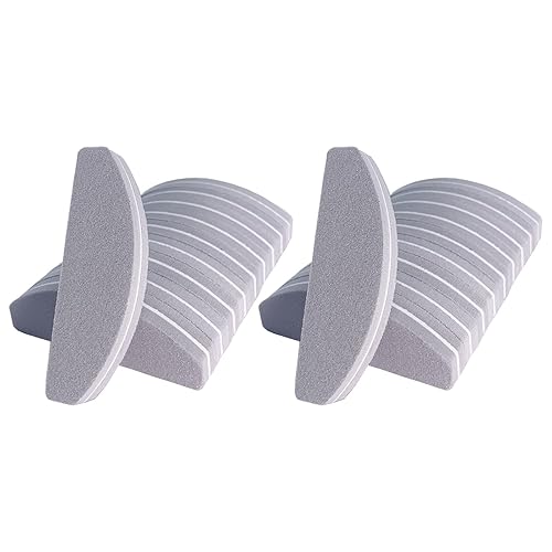 20 PCs Nail Buffers, Double Sided Nail Files Buffer Blocks 100/180 Grit Portable Washable Sanding Buffing File Arc Shape (Grey) Beauty & Personal Care GigaGround