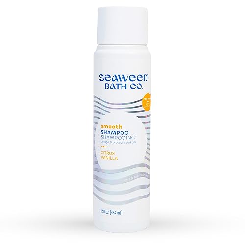Seaweed Bath Co. Smooth Shampoo, Citrus Vanilla Scent, 12 Ounce, Sustainably Harvested Seaweed, Borage and Broccoli Seed Oils, For Curly and Frizzy Beauty & Personal Care The Seaweed Bath Co.