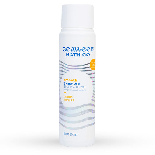 Seaweed Bath Co. Smooth Shampoo, Citrus Vanilla Scent, 12 Ounce, Sustainably Harvested Seaweed, Borage and Broccoli Seed Oils, For Curly and Frizzy Beauty & Personal Care The Seaweed Bath Co.