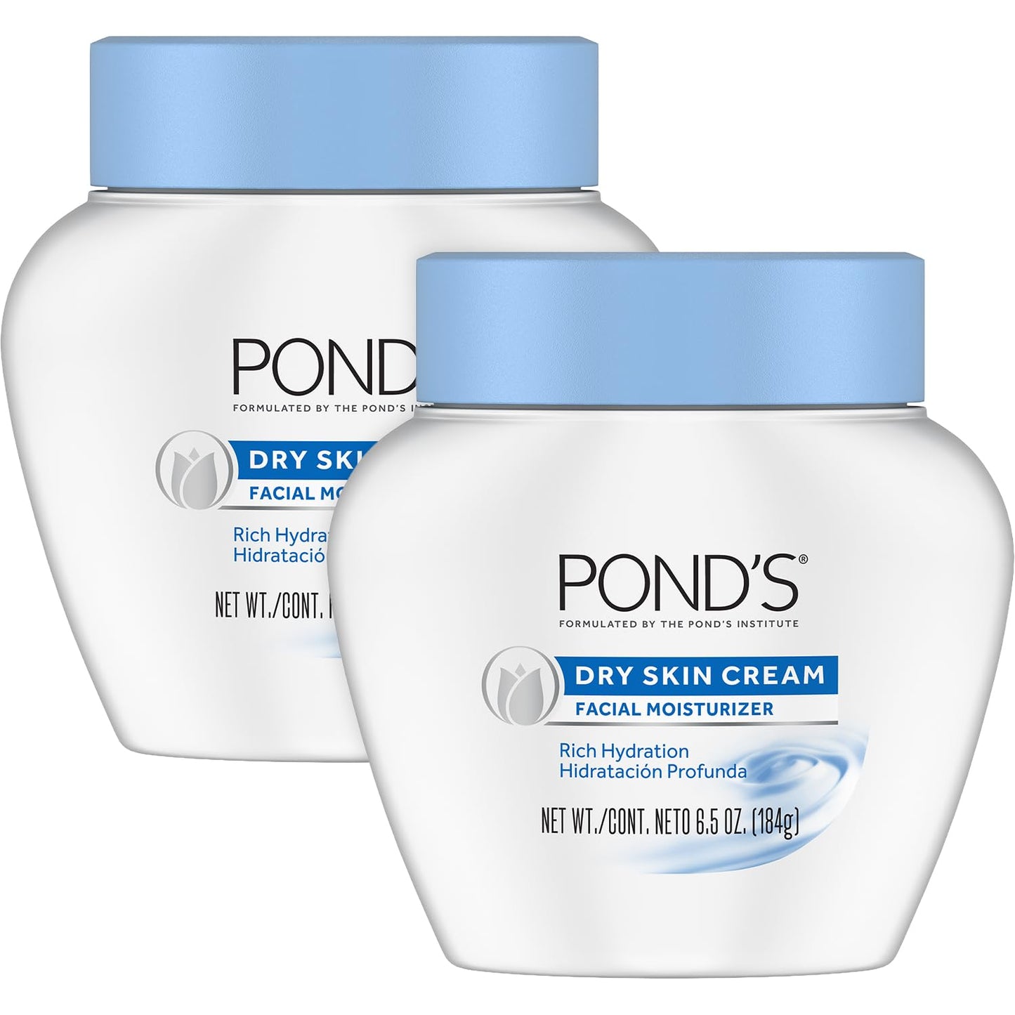 Pond’s Dry Cream Facial Moisturizer 2-Pack - Non-Comedogenic, Hypoallergenic, Dermatologist-Tested Face Cream for Women, 6.5 Oz Ea Beauty & Personal Care POND'S