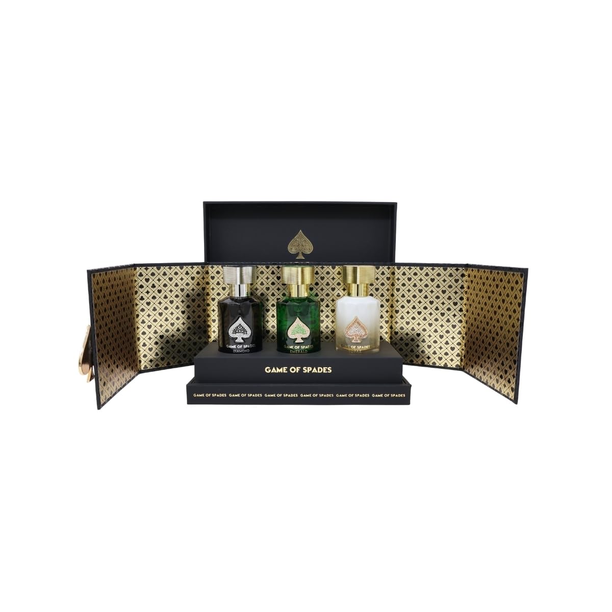 Jo Milano Game of Spades TOPAZ, EMERALD and DIAMOND 3 pcs 30ml Parfum spray Diamond Collection SET for Unisex NEW Beauty & Personal Care Jo Milano