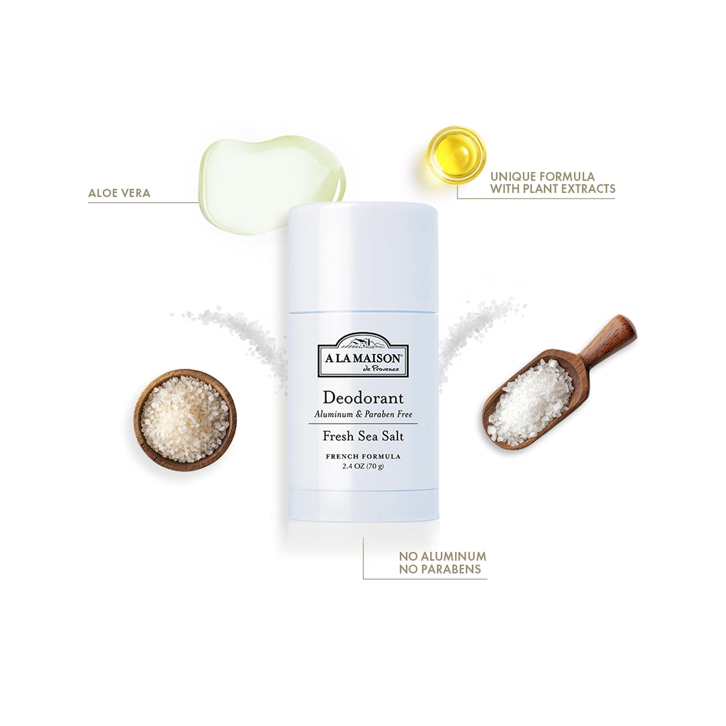 A La Maison Fresh Sea Salt Aluminum Free Deodorant for Women and Men - Natural Deodorant Beauty and Personal Care A LA MAISON