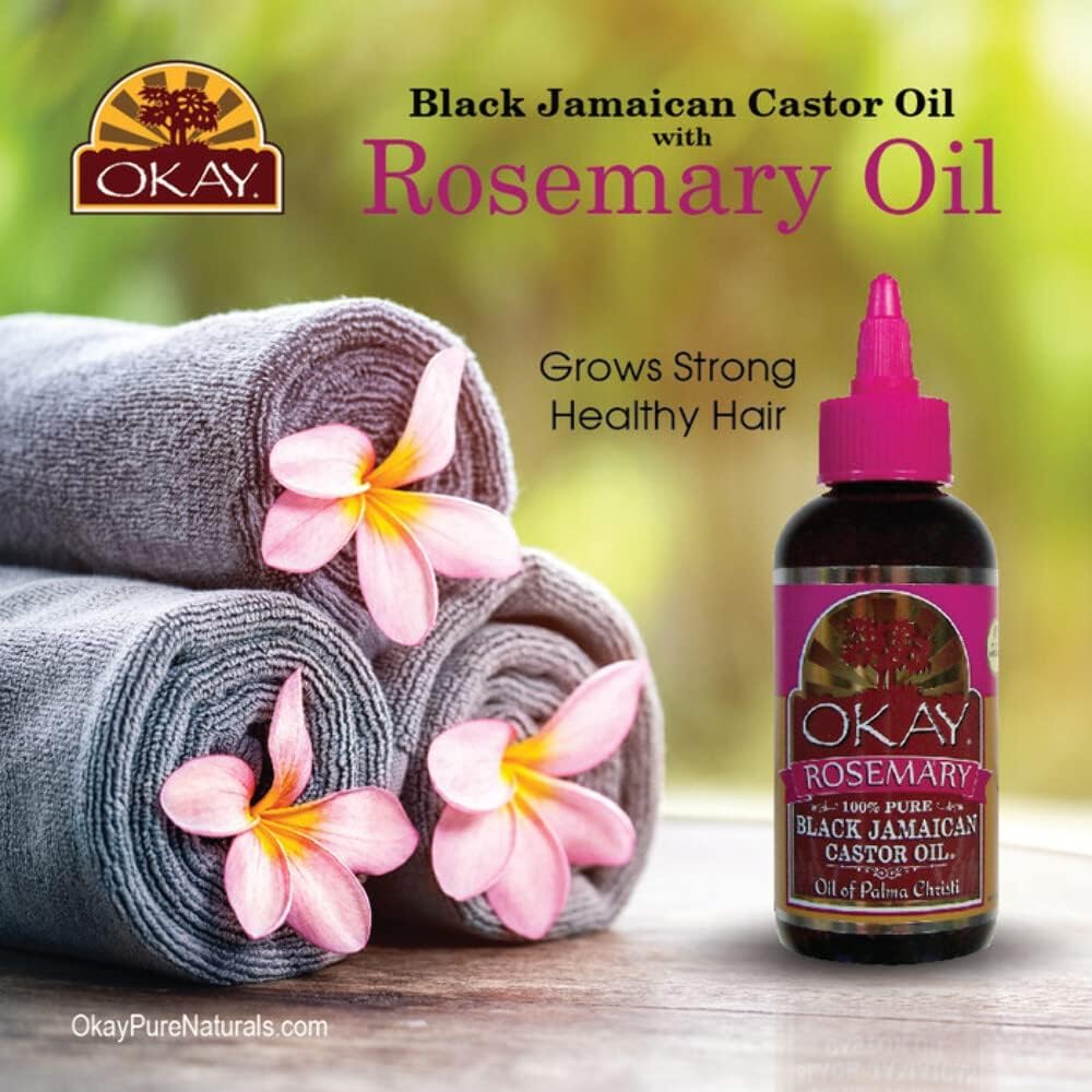 Okay Pure Naturals Black Jamaican Castor Oil - Castor Oil for Hair Growth, Moisture for Skin, Face, Scalp, Eyelashes, Eyebrows - Hair Oil for Men Beauty & Personal Care OKAY