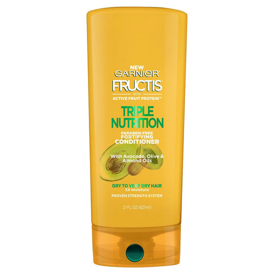 Garnier Fructis triple nutrition fortifying conditioner with avocado, olive & almond oils, 787ml