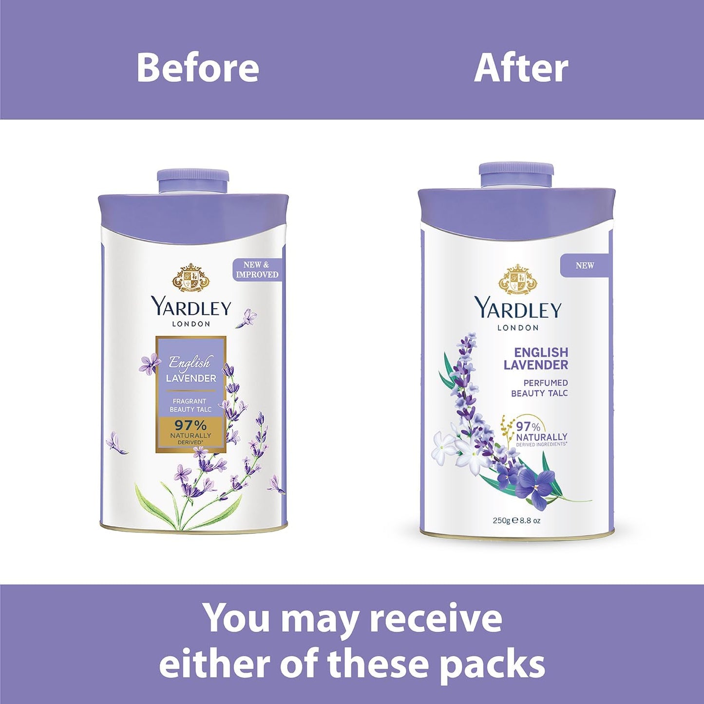 Yardley English Lavender Perfumed Talc | 250g ( 8.81 Ounce) | Pack of 1 Beauty & Personal Care Yardley