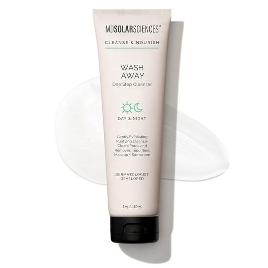 MDSolarSciences Wash Away One Step Cleanser | Gentle Foaming Oil Cleanser with Salicylic Acid, Apple & Pineapple Extracts | Hydrating, Exfoliating Beauty & Personal Care MDSolarSciences