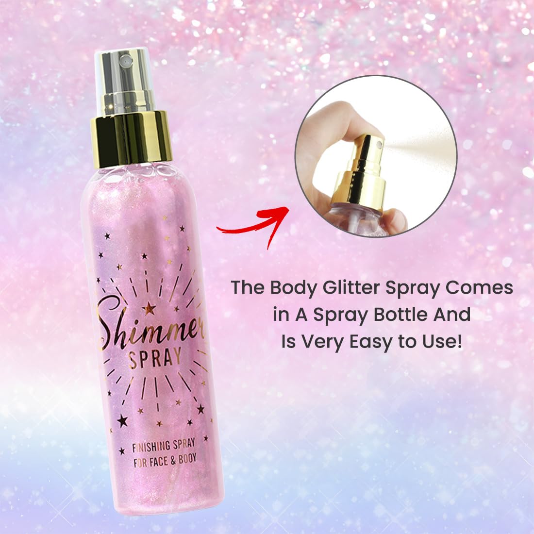 Glitter Spray for Hair and Body, Glitter Body Spray, Glitter Spray for Clothes, Quick-Drying Waterproofing Body Shimmer Suitable for Festival Rave Beauty & Personal Care ZENTANMEI
