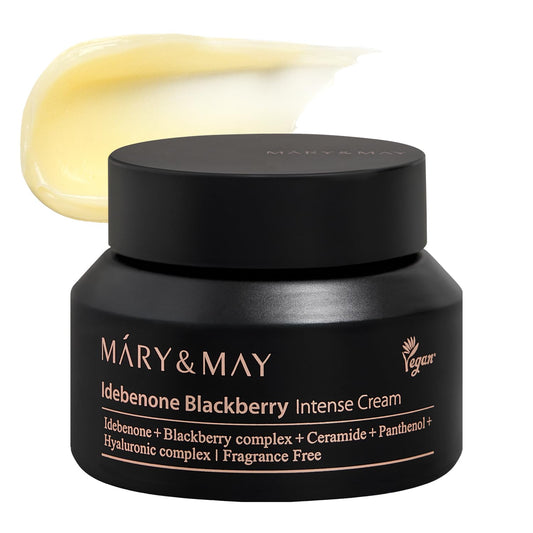 Mary&May Idebenone Blackberry Cream (4x Vitamin C Power) - Anti-Aging Moisturizer for Dry & Dull Skin, 63% Berry Complex & 5 Ceramides, 48H Hydration Beauty & Personal Care Mary&May
