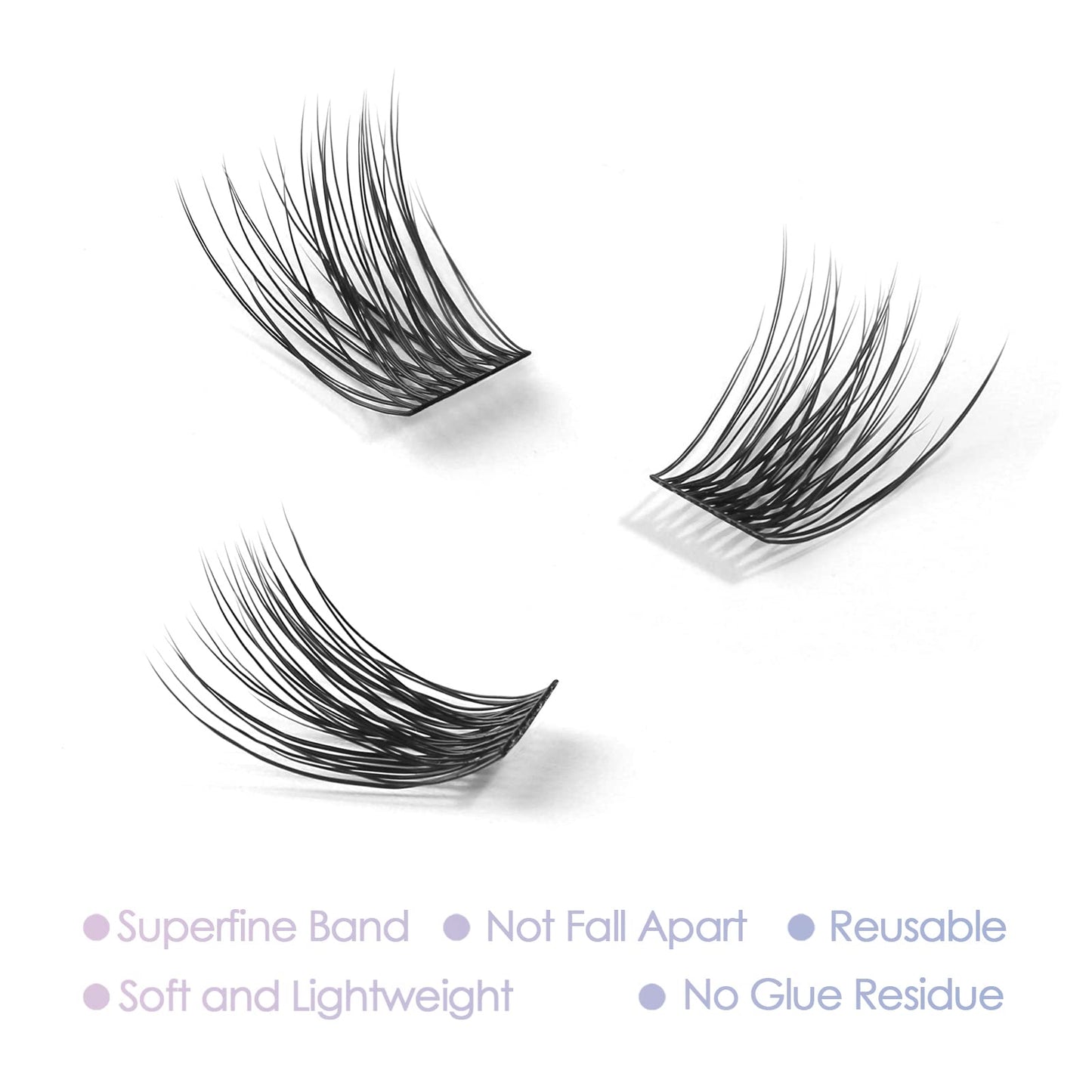 Lash Clusters, DIY Eyelash Extension, Reusable Volume Individual Lashes, Wispy Fluffy Artificial Natural Look for Cluster Lashes, C Curl Lashes Pack Beauty & Personal Care WONSIS