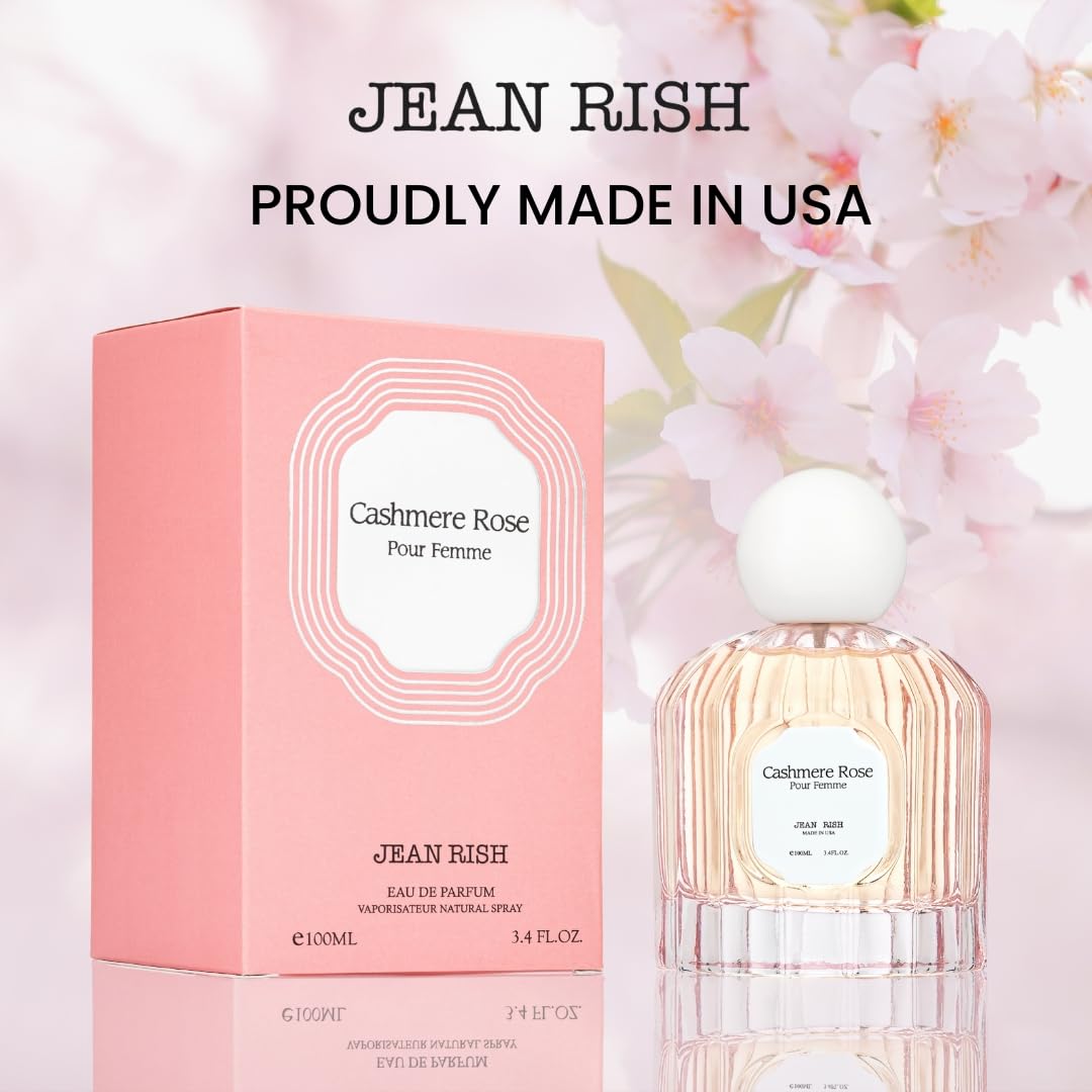 Jean Rish Cashmere Rose Perfume for Women Eau De Parfum, Long-Lasting Luxury Fragrance, Made In USA - Rose, Musk Scent - 100ml / 3.4 oz Beauty & Personal Care Jean Rish