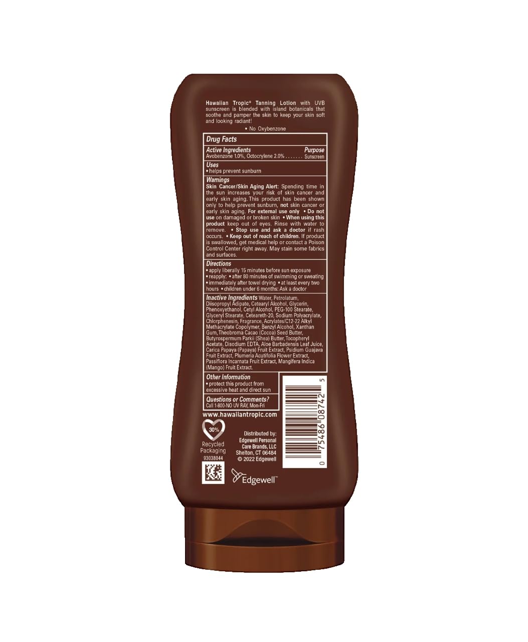 Ht Dark Tanning Ltn Size 8.Z Ht Dark Tanning Ltn 8.Z Beauty & Personal Care Hawaiian Tropic