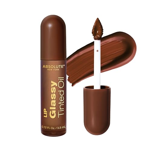 Absolute New York Dewy Water Lip and Cheek Tint, Glassy Tinted Lip Oil, with Vitamin E, Squalane and Jojoba Seed Oil (MLTN08 Mocha Latte) Beauty & Personal Care Absolute New York