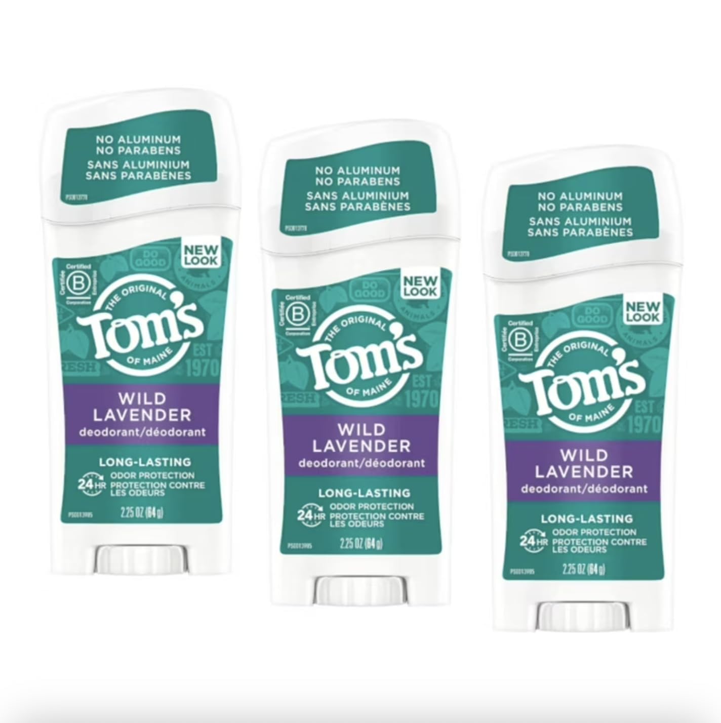 Tom's of Maine Long-Lasting Aluminum-Free Natural Deodorant for Women, Wild Lavender, 2.25 oz. 3-Pack Beauty and Personal Care Tom's of Maine