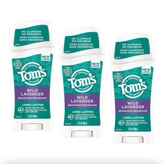 Tom's of Maine Long-Lasting Aluminum-Free Natural Deodorant for Women, Wild Lavender, 2.25 oz. 3-Pack Beauty and Personal Care Tom's of Maine