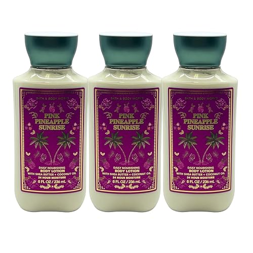 Bath & Body Works Pink Pineapple Sunrise Body Lotion 8oz - Lot of 3 Beauty & Personal Care Bath & Body Works