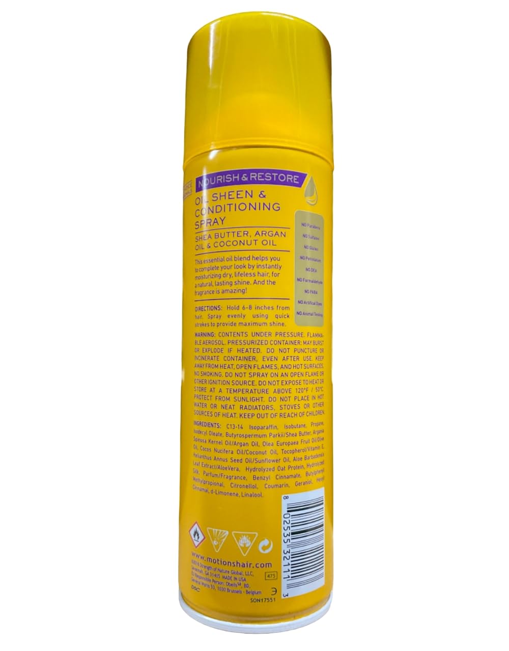 Motions Nourish&Restore Oil Sheen Conditionertning Spray 40021404 11.25oz Beauty & Personal Care Motions