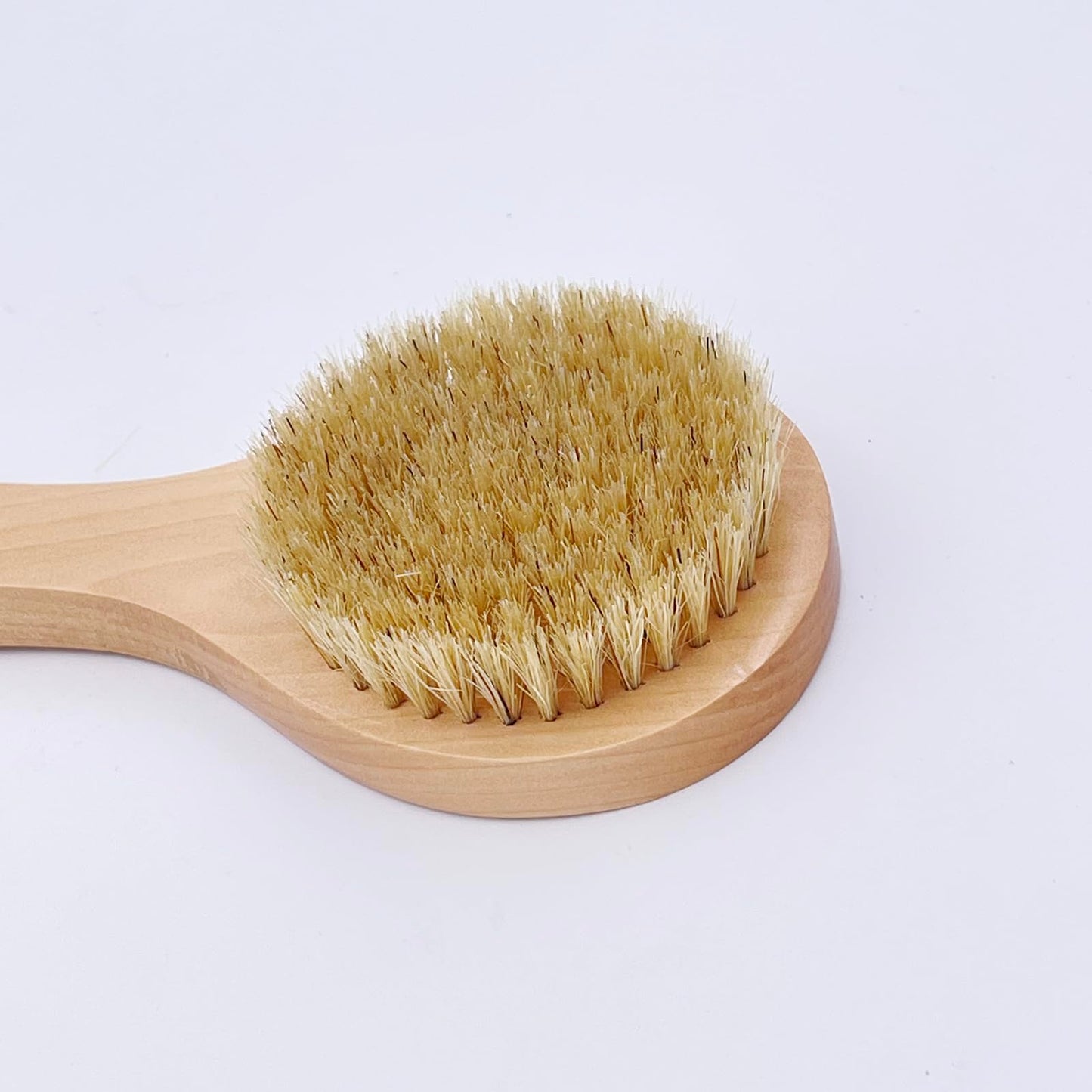 Short Handle Body Brush, Natural Bristles Wooden Bath Brush Shoulder Back Exfoliating Dry Brushing Skin Care Beauty & Personal Care KEWLYSEU