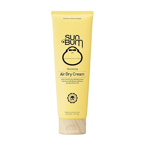 Sun Bum Revitalizing Air Dry Cream - Anti Frizz Styling Cream with Banana Extract and Sunflower Oil - Vegan - Without Parabens - UV Protecting - Helps Beauty & Personal Care Sun Bum