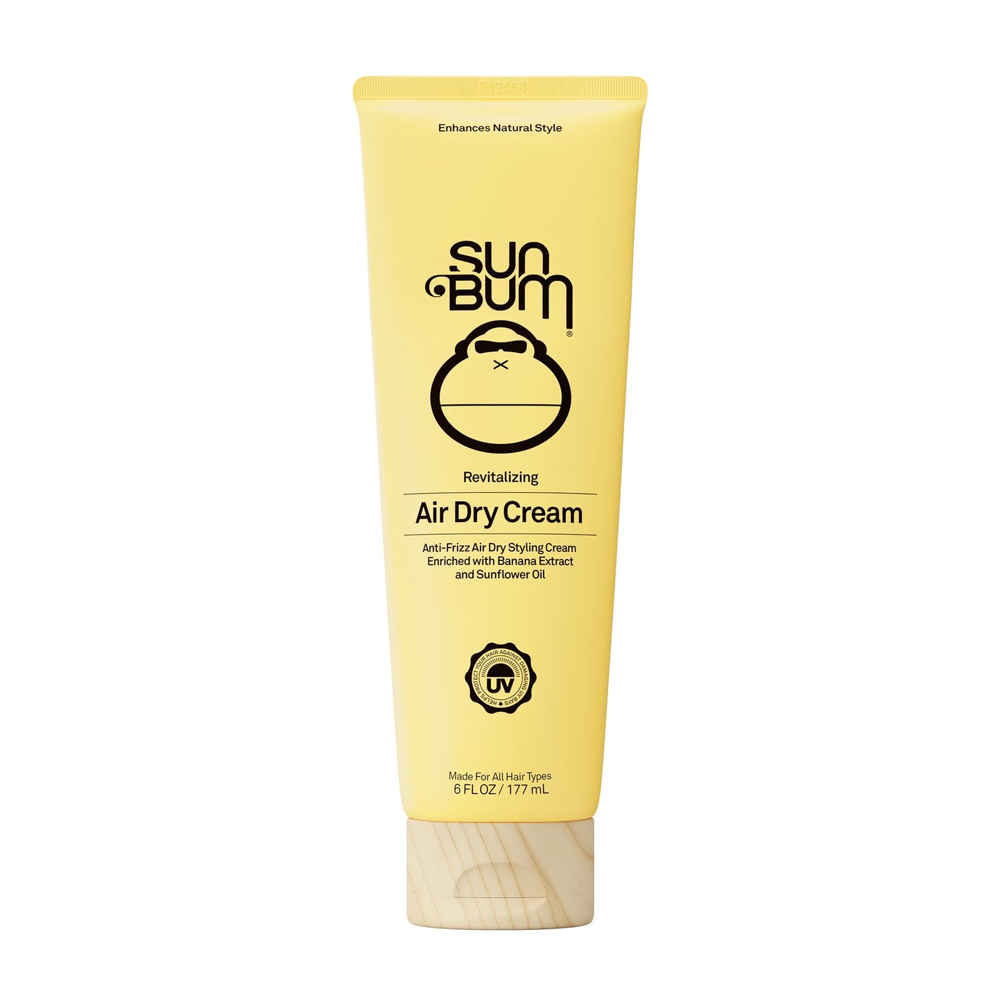 Sun Bum Revitalizing Air Dry Cream - Anti Frizz Styling Cream with Banana Extract and Sunflower Oil - Vegan - Without Parabens - UV Protecting - Helps Beauty & Personal Care Sun Bum