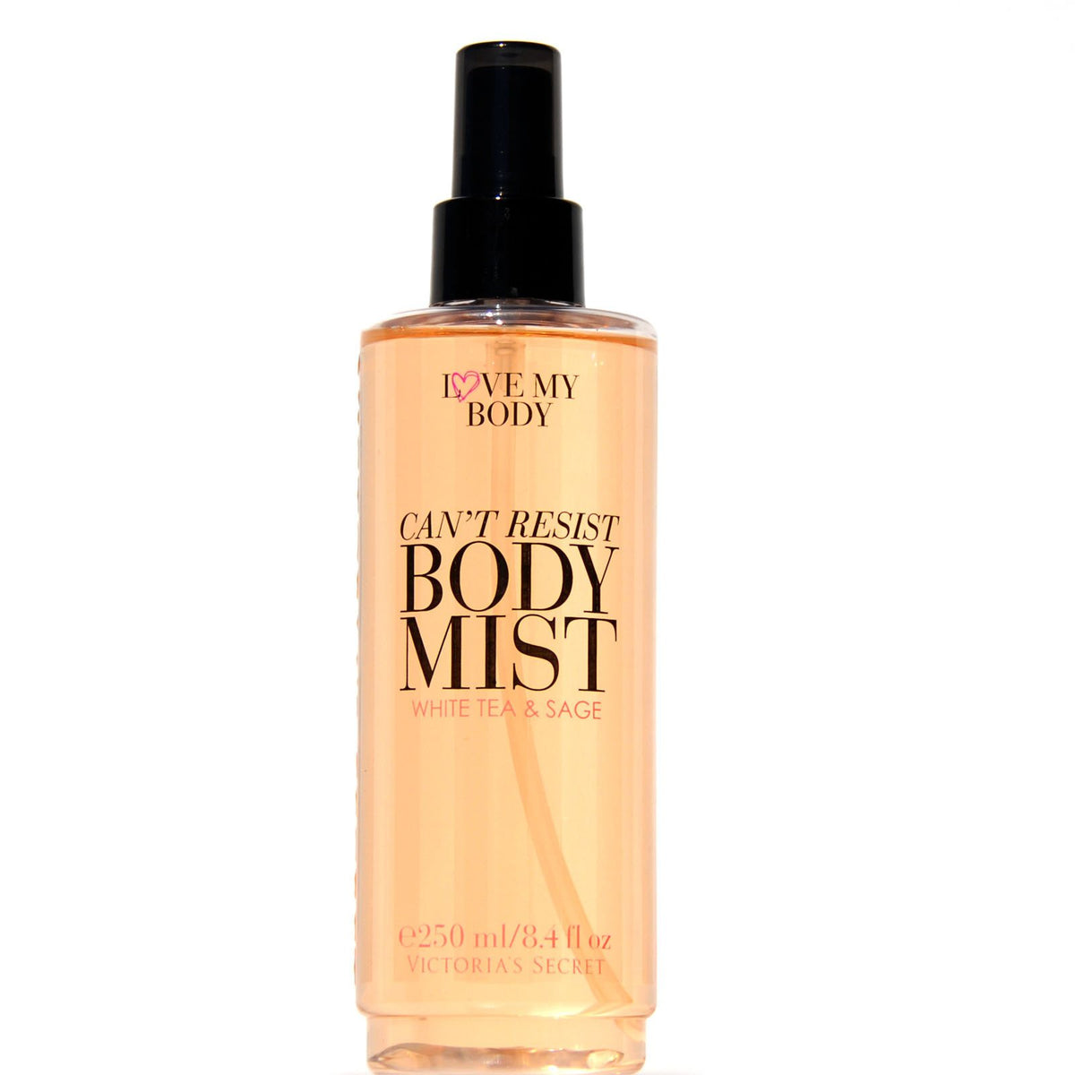 Victoria's Secret Love My Body Can't Resist Body Mist 8.4 Oz -White Tea & Sage