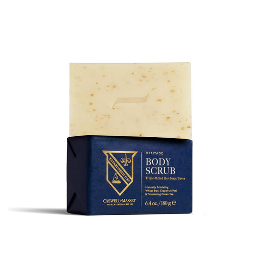 Caswell-Massey Heritage Body Scrub Castile Bar Soap for Men & Women, Exfoliating Natural Soap Bar for All Skin Types, Made with Essential Oils Beauty & Personal Care Caswell-Massey