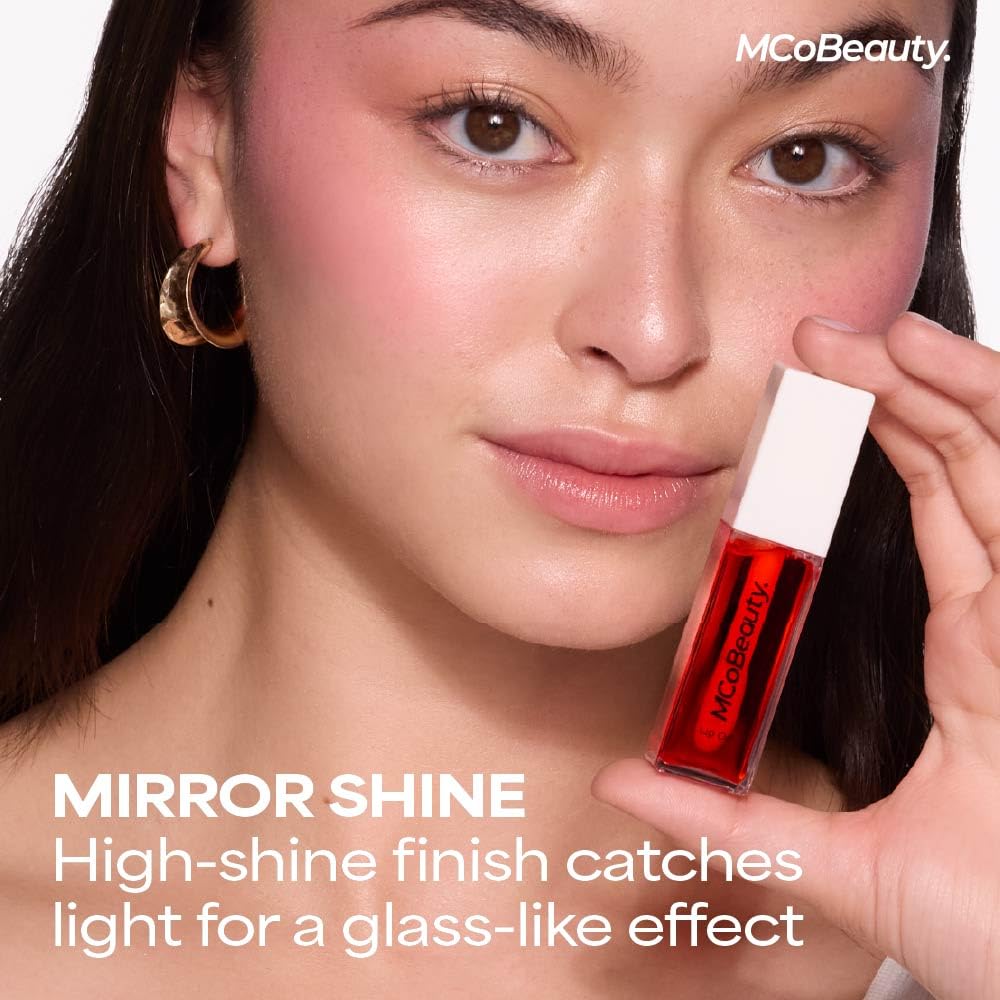 MCoBeauty Lip Oil Hydrating Treatment Tinted Lip Gloss - Sheer Red Beauty and Personal Care MCoBeauty