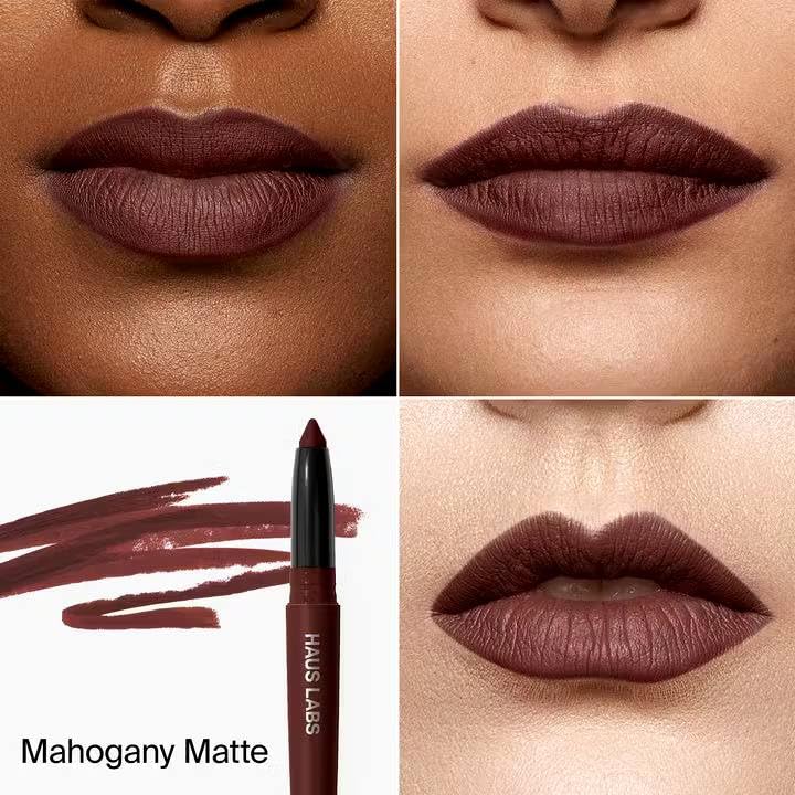 HAUS LABS BY LADY GAGA Le Monster Lip Crayon - Mahogany Matte & ENTEL Aloe vera Sheet Masque (BONUS) Beauty & Personal Care Haus Laboratories